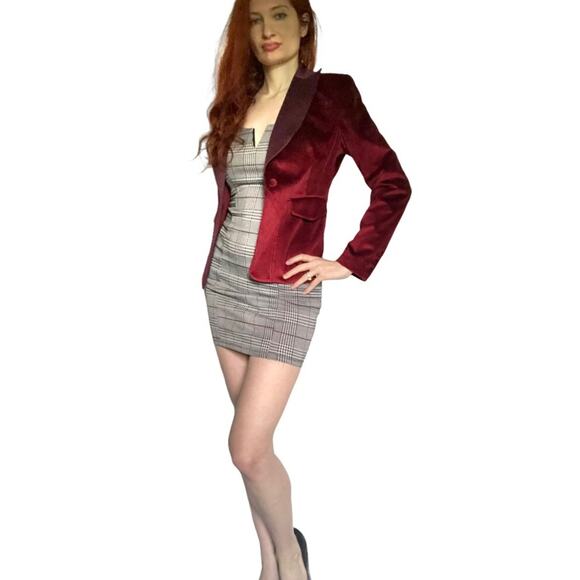 Max & Ash Plaid Sexy Mini Sheath Dress Size XS/S - Picture 8 of 9